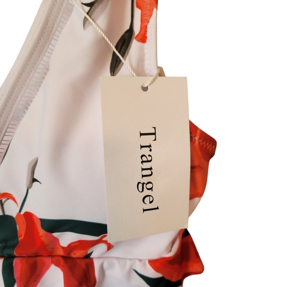 NWT Trangel Floral Ruffle One Piece, Size Small - Picture 6 of 8